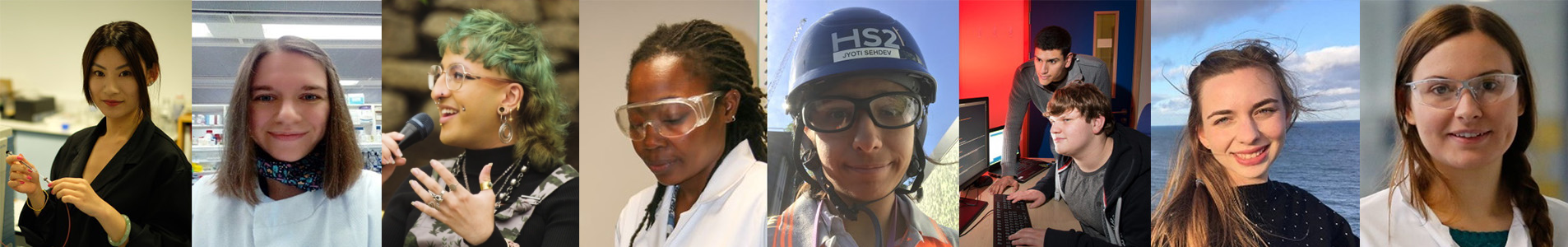 eight diverse scientists working in various science-related fields