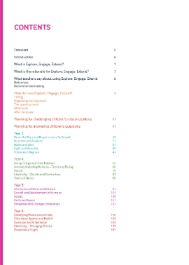 EEE sample page of contents