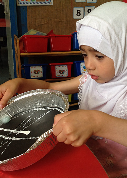 Child working on activity