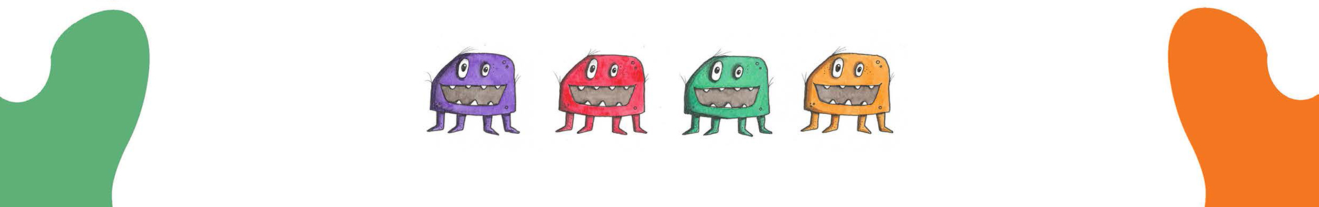 Four monsters illustration