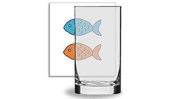 Two fish and glass