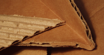 a close image of cardboard material