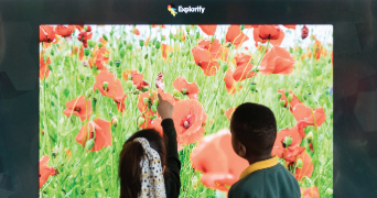 JES issue 20 cover of two primary children using Explorify on their classroom's interactive board